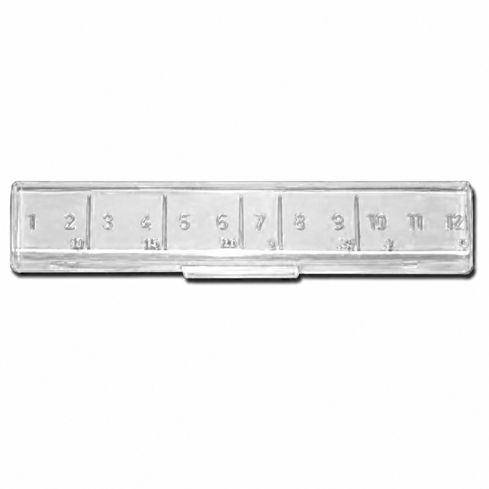 VWC-111-937-555-M - FUSEBOX COVER 12 FUSE - BEETLE 72-79 - GHIA 72-74 - BUS 73-79 - VANAGON 80-85 - TYPE-3 70-74 - SOLD EACH