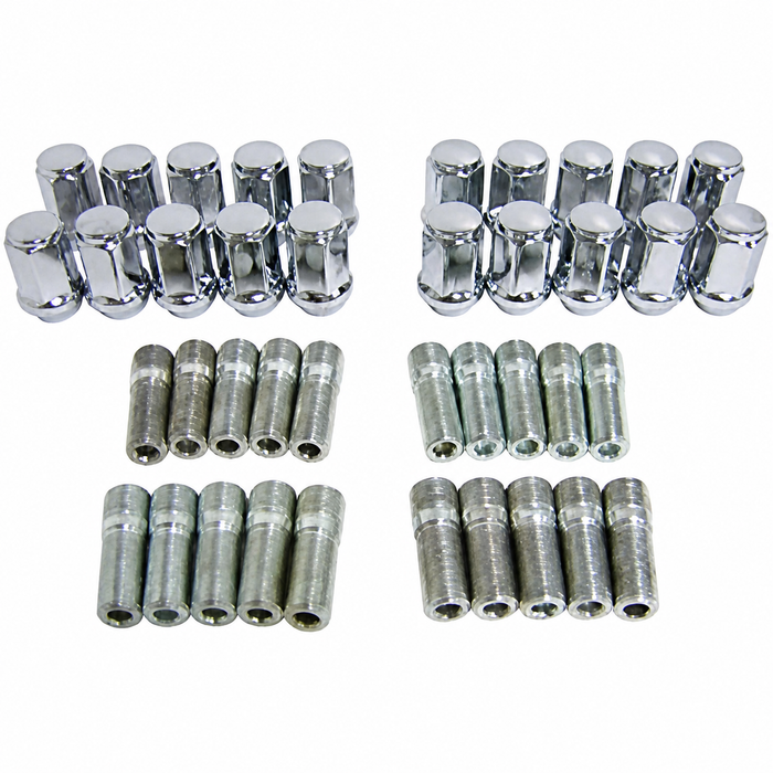 ACC-C10-6686 - 14MM WHEEL HARDWARE 40 PIECE KIT FOR BRM, RADER AND OTHER WIDE 5 (205MM) BOLT REPLICA WHEELS - STUDS & ACORN NUTS - BUS 52-70