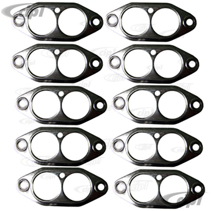 VWC-113-129-717-A10 - SET OF 10  INTAKE MANIFOLD GASKETS FOR TYPE 1 DUAL PORT STYLE ENGINES - SOLD SET OF 10