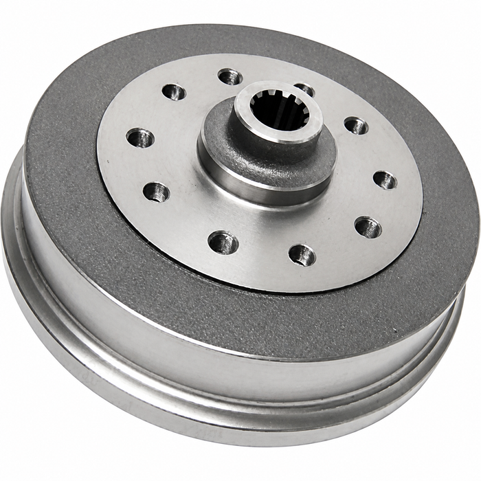 ACC-C10-6750 - 98-5002-7 - REAR BRAKE DRUM - CHEVY 5X4.75 IN. AND PORSCHE 5X130MM COMBO BOLT PATTERNS - 130MM X M14-1.5 OR 4.75 IN. 12M THREAD - BEETLE / GHIA 68-79 - SOLD EACH
