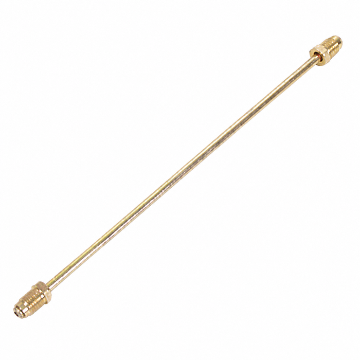 VWC-113-611-723-G - 113611723G - METAL BRAKE LINE 250MM - LEFT FRONT - BEETLE 67-77 - GHIA 67-74 - SUPER BEETLE MASTER TO FRONT T FITTING 71-79 - SOLD EACH