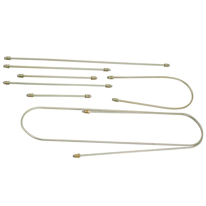 VWC-113-698-996-D - METAL BRAKE LINE KIT - INCLUDES ALL STEEL BRAKE LINES FOR COMPLETE CAR - STANDARD BEETLE 67-77 - GHIA 67-74 - WITH I.R.S. OR SWINGAXLE TRANSMISSIONS (NOT FOR SUPER BEETLE) - REF.#'s 113698996D - 113698002 - 113698001C - SOLD KIT