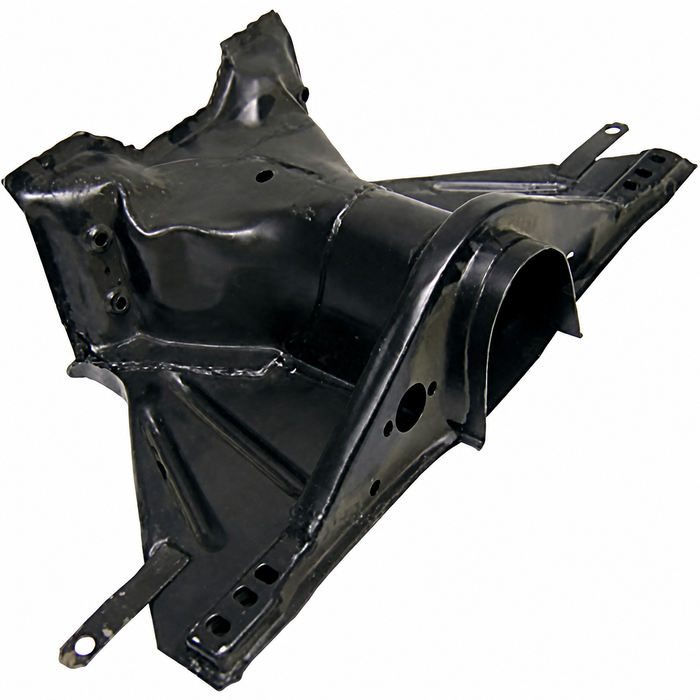 VWC-113-701-037-L - 113701037L - FRAME HEAD ASSEMBLY WITH (NAPOLEON HAT) CHASSIS SUPPORT INCLUDED (113-701-131) - 2-3/4 INCH (70 MM) SPACE BETWEEN FRONT BEAM BOLT HOLES - BEETLE 66-77 - GHIA 66-74 - VW THING 69-79 - SOLD EACH