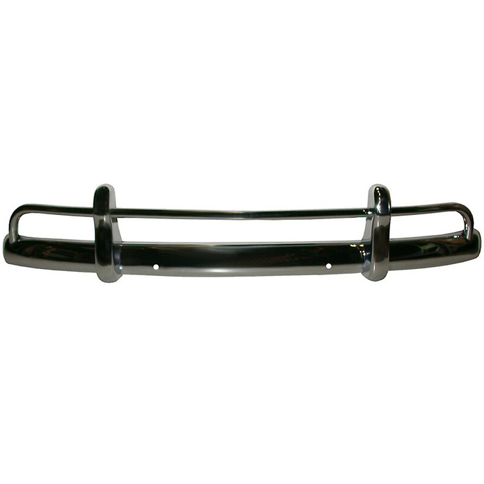 VWC-113-798-053-AHH - 113798053A - FRONT BUMPER WITH OVERRIDERS - TRIPLE CHROME BRAZIL QUALITY - BEETLE 55-67 - WAX REGULARLY - NOT WARRANTIED AGAINST RUSTING - SOLD EACH