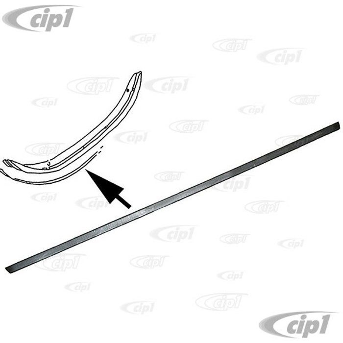 VWC-113-807-425-B - (113807425B) GERMAN - REAR BUMPER RUBBER DECO STRIP - METAL BACKING EUROPEAN MODELS ONLY (WILL NOT FIT USA/CANADA MODELS) - USE MOUNTING CLIPS 171-807-249-A10 (175MM LONG X 38MM WIDE) - ALL SALES FINAL - BEETLE 75-85 - SOLD EACH