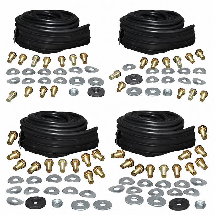 VWC-113-898-022-BR - BRAZIL MADE COMPLETE 4 FENDER BEAD KIT - WITH STANDARD BOLTS (NOT TALL) - WASHERS - BEADING - DOES ALL 4 FENDERS - BEETLE 46-79 - SOLD SET