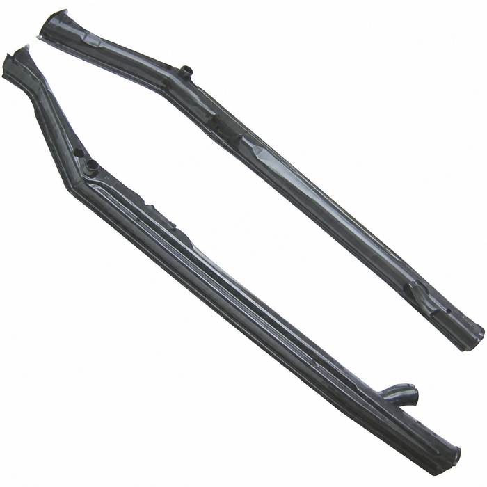 VWC-113-898-045-L - 113801045L - 113801046L - PAIR OF HEAVY-DUTY (15.25 LB EACH) HEATER CHANNEL ASSEMBLIES - NEW TOOLING FROM KLOKKERHOLM OF DENMARK - STANDARD BEETLE 69-77 - SOLD LEFT AND RIGHT PAIR