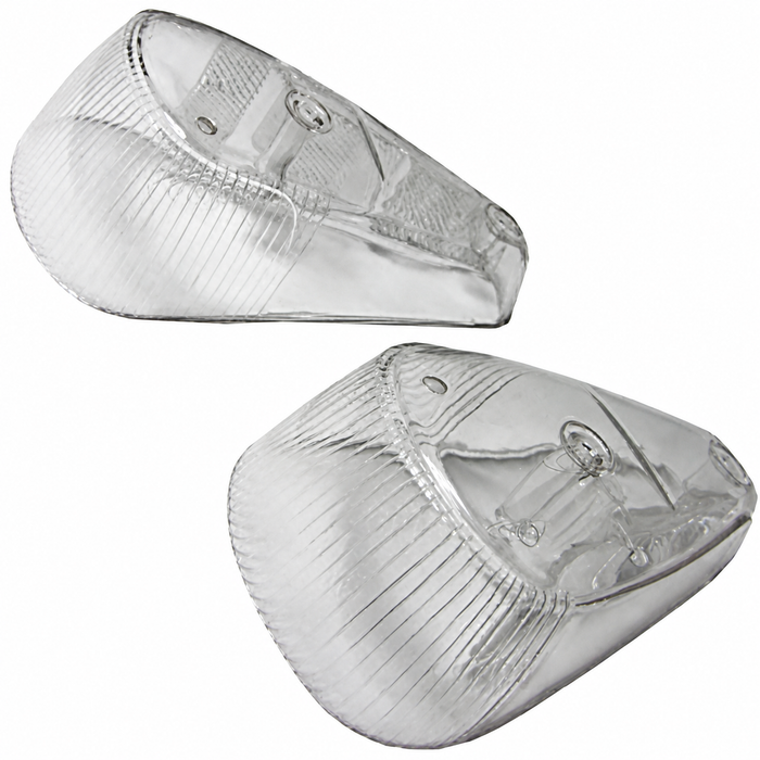 VWC-113-953-161-2BCP - PAIR OF CLEAR FRONT TURN SIGNAL LENS - LEFT AND RIGHT SIDES - BEETLE 70-79 / THING 73-74 - SOLD PAIR
