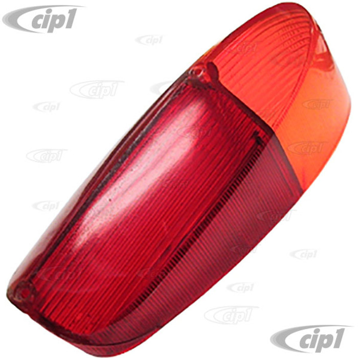 ACC-C10-7634 - (311-945-223-B - 311945223B) - EUROPEAN STYLE RED/AMBER TAIL LIGHT LENS - TYPE-3 62-69 - REF.# 98-9626-B - SOLD EACH