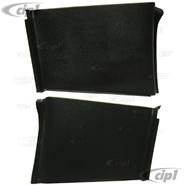VWC-141-867-305-BPR - 141867305B - BLACK CONVERTIBLE REAR QUARTER HINGE COVERS - LEFT AND RIGHT PAIR - KARMANN GHIA 58-69 - SOLD PAIR