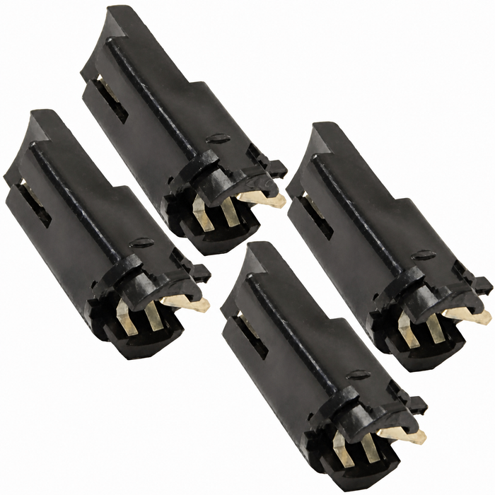 VWC-141-957-397-ASET - 141957397A - GERMAN - DASH LIGHT BULB HOLDERS - SQUARE TWIST IN - SHORT - SUPER BEETLE 73-79 - GHIA 67-74 - BUS 68-79 - TYPE-4 69-74 - SOLD SET OF 4