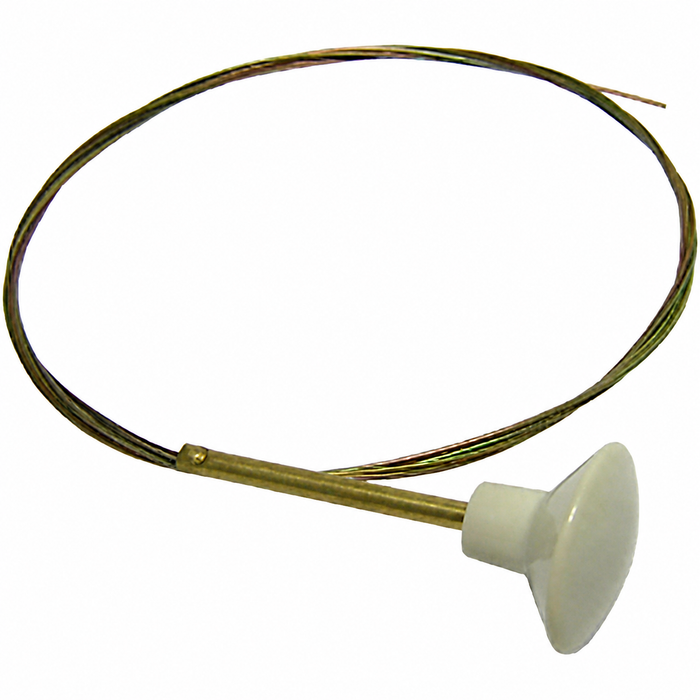 VWC-143-827-531B-WH - REAR HOOD CABLE WITH WHITE KNOB - GHIA 56-74