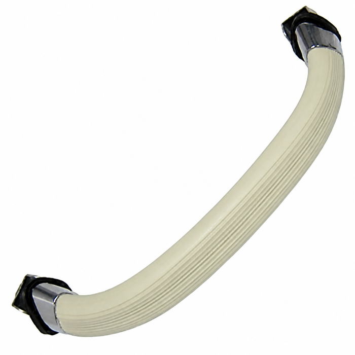 VWC-151-857-641-BIV - 151857641B - EXCELLENT QUALITY REPRODUCTION - DASH GRAB HANDLE - IVORY WITH CHROME ENDS AND HARDWARE - BEETLE 58-67 - SOLD EACH