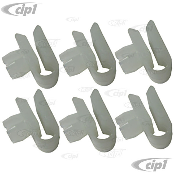 VWC-211-611-795-A6 - (211611794A) OE QUALITY - SET OF 6 PLASTIC BRAKE LINE CLIPS - BUS 68-79 - SOLD SET OF 6 CLIPS