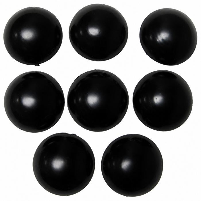 VWC-211-707-192-SET - OE QUALITY - SET OF 8 BUMPER BOLT PLASTIC COVERS - BLACK - BUS 73-79 - SOLD SET OF 8