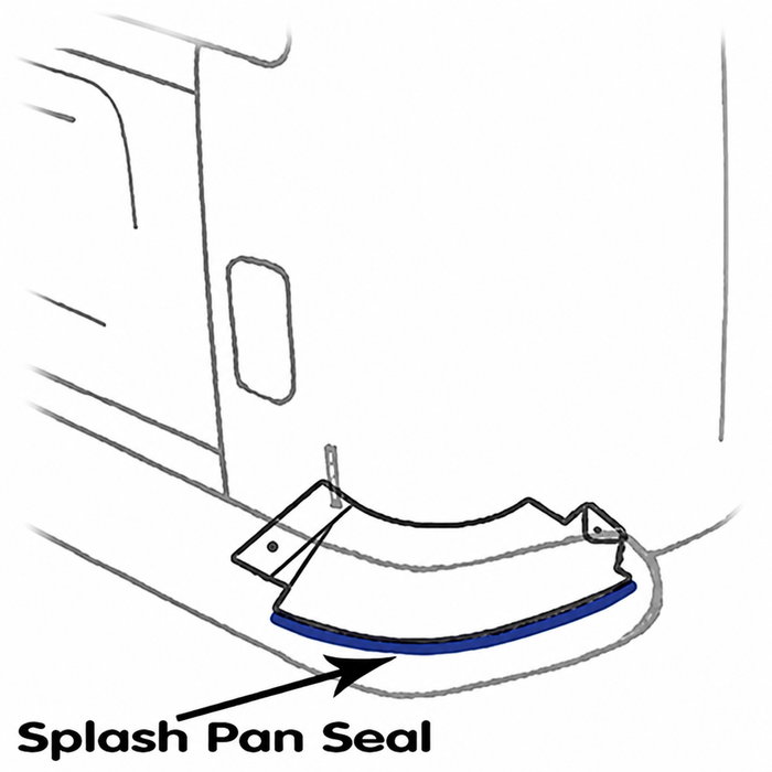 VWC-211-707-397-BPR - PAIR OF SPLASH PAN SEALS - REAR BUMPER TO SPLASH GUARD - LEFT AND RIGHT - BUS  59-67 - SOLD PAIR