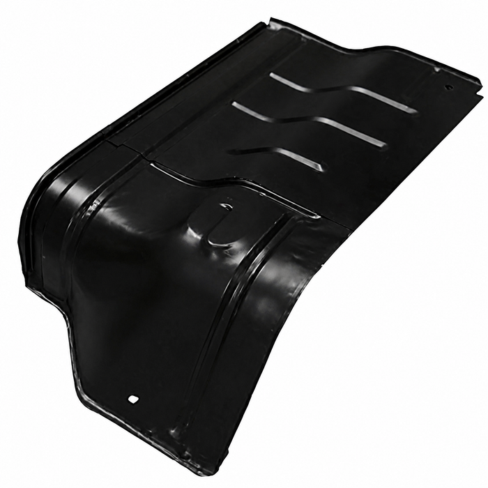 VWC-211-801-325-A - 2111801325A - SILVER WELD-THROUGH QUALITY METAL - SEAT PEDESTAL FLOOR PANEL - LEFT - FACTORY GAUGE STEEL - EXCELLENT QUALITY PRESERVING ALL O.G. DETAILS - BUS 55-67 - SOLD EACH