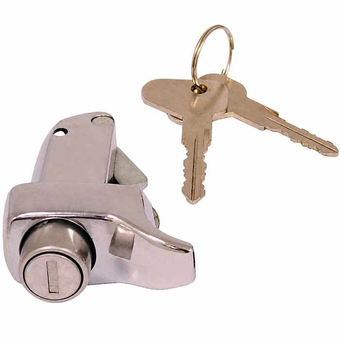VWC-211-827-503-LCH - 211827503L - ENGINE LID LOCK WITH KEYS - CHROME - BUS 72-79 - SOLD EACH