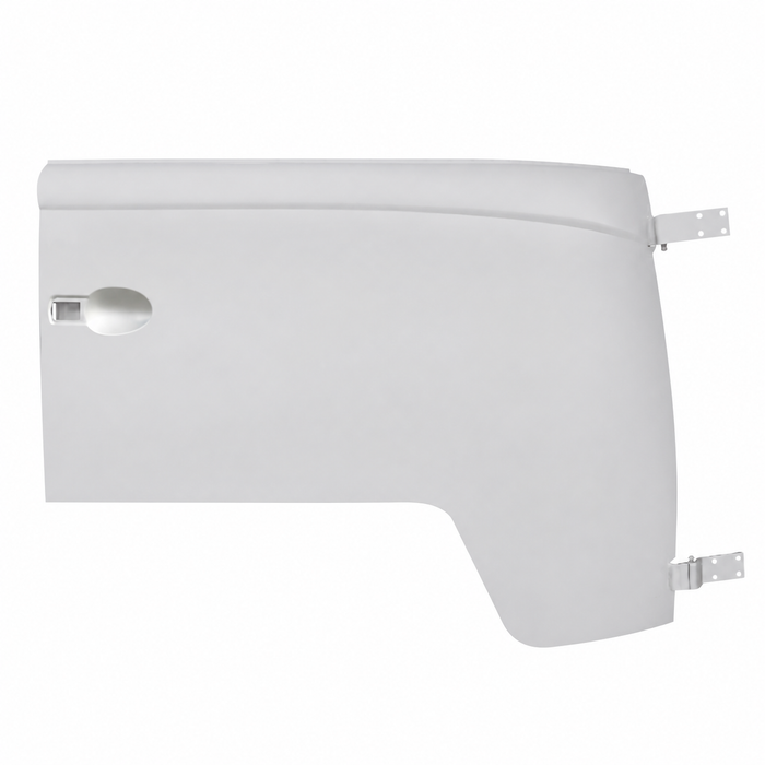 VWC-211-831-052-E - 211831052E - SILVER WELD-THROUGH HIGH QUALITY SHEET METAL - RIGHT FRONT DOOR WITH HINGES - BUS - 61-63 - SOLD EACH