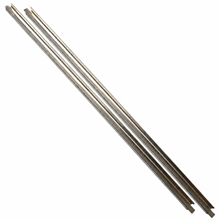 VWC-211-837-379-PR - 211837379 - PAIR OF GERMAN QUALITY DOOR WINDOW DIVISION BARS - STAINLESS STEEL - SEPARATES STATIONARY AND SLIDING WINDOW - BUS 52-67 - SOLD PAIR