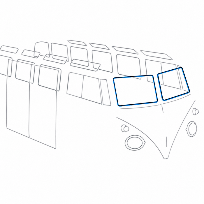 VWC-211-845-121-A - 211845121A - EXCELLENT REPRODUCTION - FRONT WINDOW SEAL - FITS LEFT OR RIGHT SIDE - 2 REQUIRED - BUS 55-67 - SOLD EACH