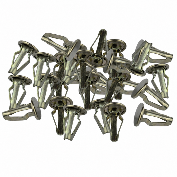 VWC-211-867-615-A30 - 211867615A - GERMAN - SET OF 30 DOOR PANEL CLIPS - CHROME HEAD - BUS 65-79 - SOLD SET OF 30