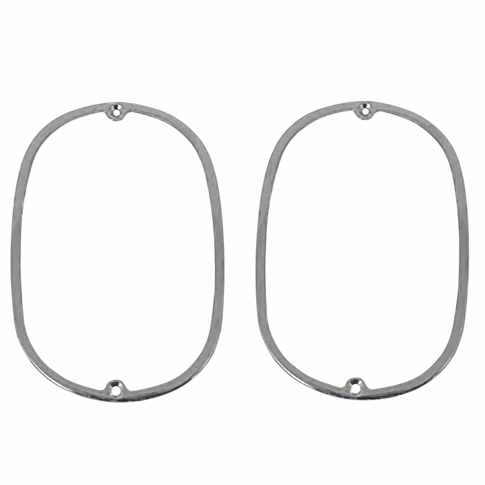 VWC-211-945-117-BPR - GOOD QUALITIY REPRODUCTION - PAIRS CHROME TAIL LIGHT RINGS (ONLY FITS USA STYLE LENS) - BUS 62-71 SOLD PAIR