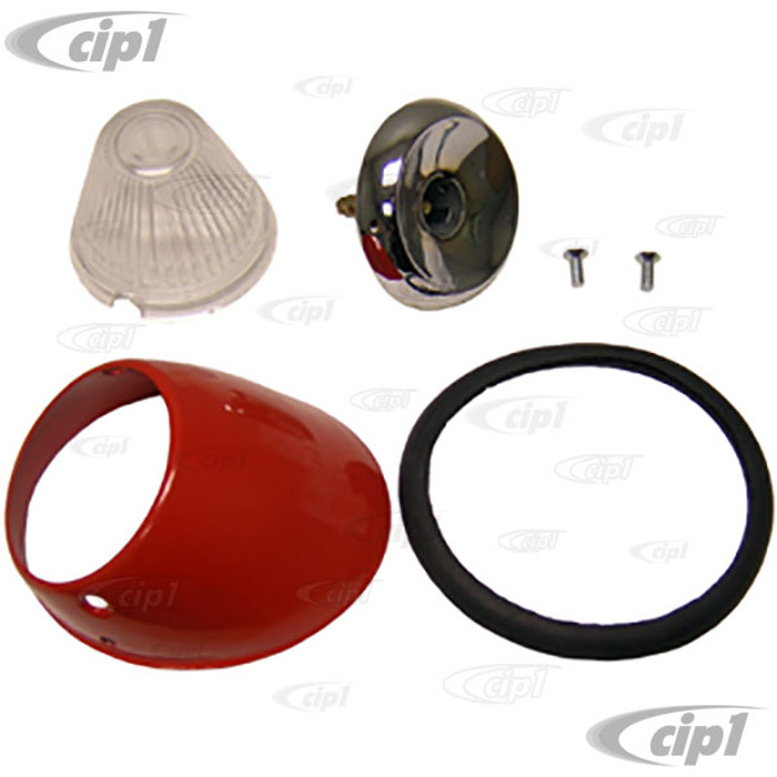 VWC-211-953-041-C - 211953041C - BULLET TURN SIGNAL ASSEMBLY WITH CLEAR LENS - LEFT - BUS 50-61 - SOLD EACH