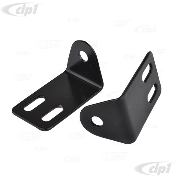 VWC-221-885-595-PR - (221885595) EXCELLENT QUALITY REPRODUCTION - PAIR OF REAR SEAT BRACKET/HINGES - BUS 52-79 - SOLD PAIR