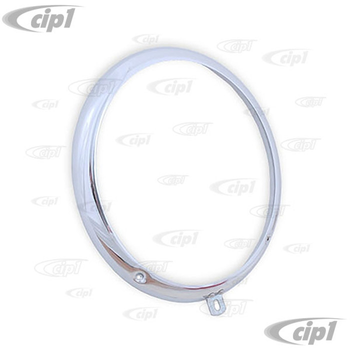C24-111-941-111-C - (111941111C) - BEST QUALITY WITH SHOW CHROME PLATING - HEADLIGHT CHROME RIM - ADJUSTING HOLES AT 2 & 7 O'CLOCK - BEETLE 63-66 / BUS 63-67 - SOLD EACH