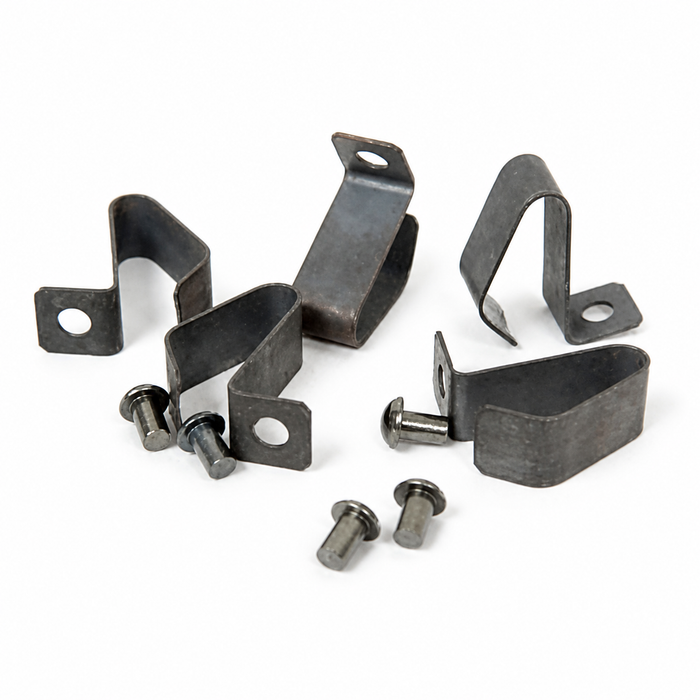 C24-111-601-131 - (111601131) - GERMAN QUALITY - HUBCAP CLIP & RIVET KIT - 1 PER WHEEL BEETLE 46-65 GHIA 56-65 BUS 50-70 THING 73-74 - SOLD KIT