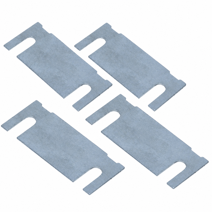 VWC-211-843-447-SET - (S01559 211843447) - GERMAN MADE - STAINLESS STEEL - SET OF 4 LOWER SLIDING DOOR GUIDE SHIM/SPACER (FOR 211-843-406-E 211843406E BRACKET) - BUS 68-79 - SOLD SET OF 4