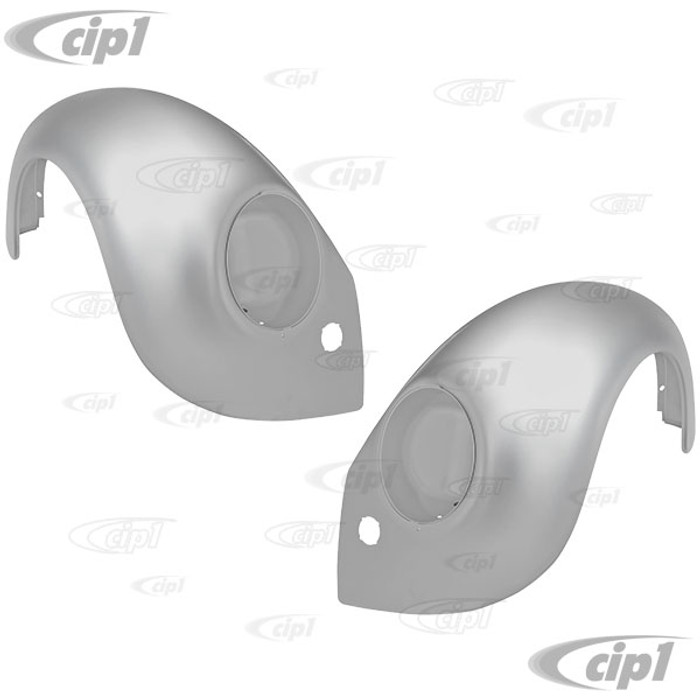 C24-111-821-021-APR - (111821021A) EXCELLENT BBT REPRODUCTION - PAIR OF (LEFT AND RIGHT) FRONT FENDERS WITH HORN GRILL CUT-OUT (EXPERTLY PRE-PACKAGED FOR SHIPPING) BEETLE 46-52 - SOLD PAIR