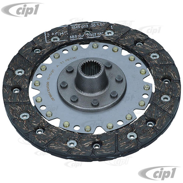 VWC-111-141-031-ES - 111141031E - GENUINE SACHS - 180MM RIGID CLUTCH DISC - BEETLE 46-66 / GHIA 56-66 / BUS 50-62 / TYPE-3 62-65 - SOLD EACH