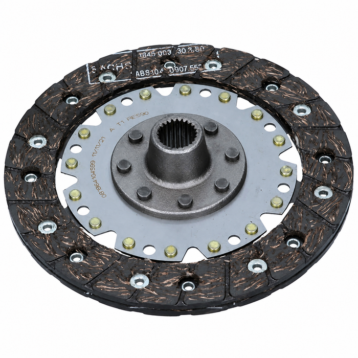VWC-111-141-031-ES - 111141031E - GENUINE SACHS - 180MM RIGID CLUTCH DISC - BEETLE 46-66 / GHIA 56-66 / BUS 50-62 / TYPE-3 62-65 - SOLD EACH