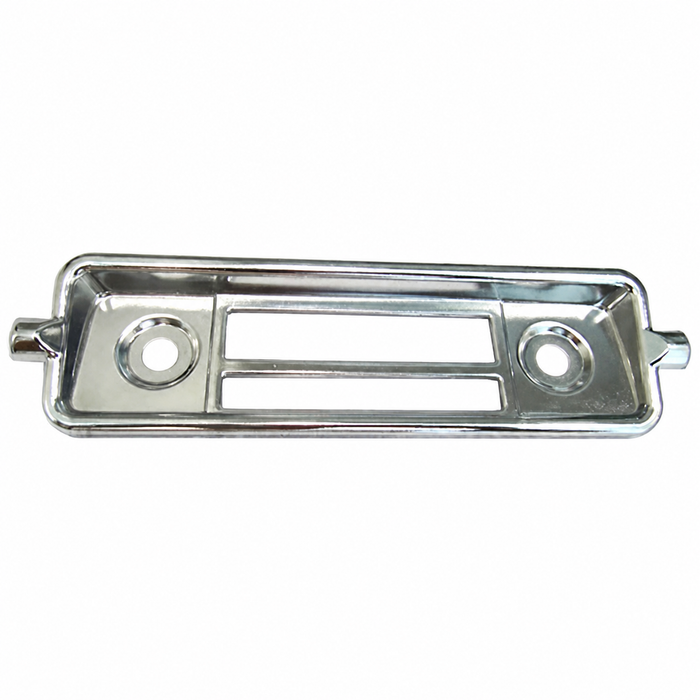 VWC-111-857-233-C - 111857233C - CHROME RADIO FACE PLATE (OPENINGS: 88.9X18MM - 88.5X11MM) - BEETLE 58-67 - SOLD EACH