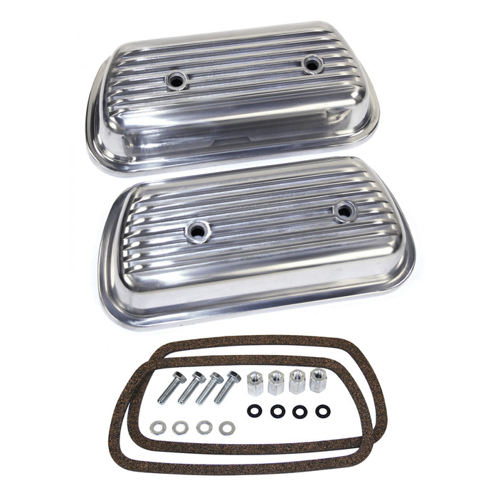 C13-9152 - EMPI - BOLT ON ALUMINUM VALVE COVERS - 12-1600CC BEETLE STYLE ENGINES - HARDWARE & GASKETS INCLUDED - SOLD SET
