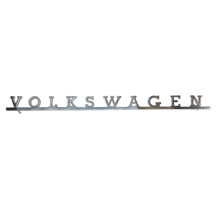 VWC-311-853-687-SS - UNIVERSAL APPLICATION - STAINLESS STEEL VOLKSWAGEN SCRIPT - MOUNTING PINS ARE 1.5MM O.D. - SOLD EACH