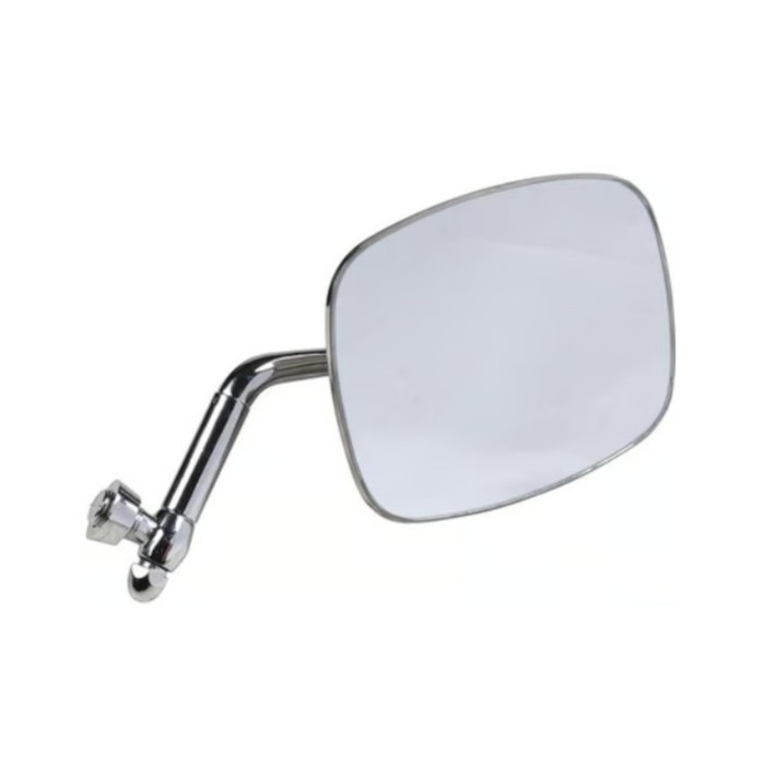 VWC-181-857-502 - 181857502 - EXCELLENT REPRODUCTION - CHROME OUTSIDE MIRROR WITH EXTENDED ARM - RIGHT - VW THING 69-79 - SOLD EACH