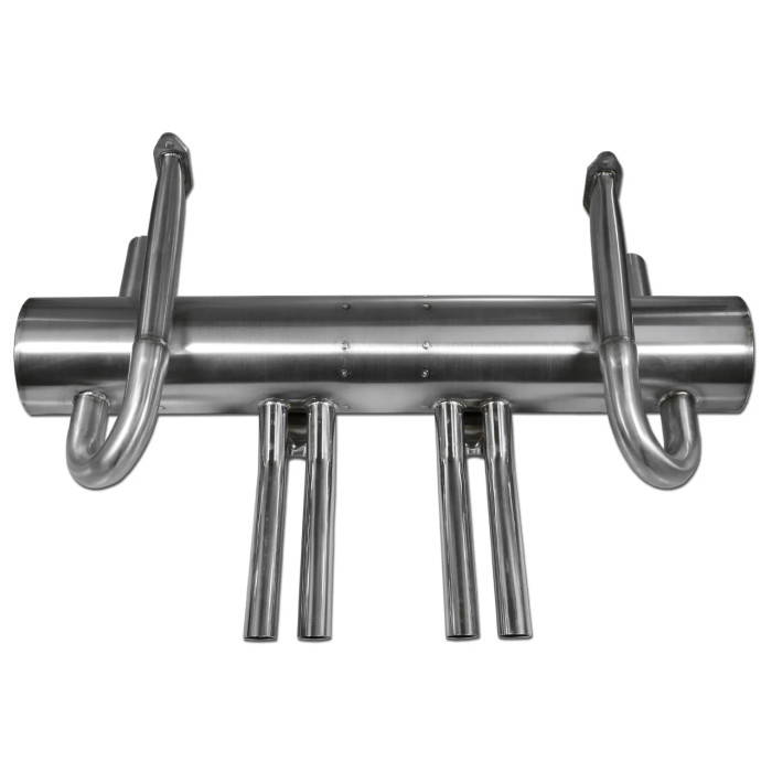 ACC-C10-5055 - 356 STAINLESS MUFFLER 4 TIP ABARTH STYLE EXHAUST SYSTEM - SOLD EACH