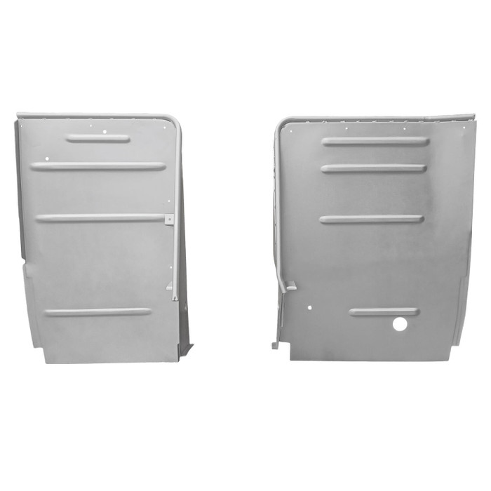 VWC-211-801-505-CST - 211801505 - SILVER WELD-THROUGH HIGH QUALITY SHEET METAL - LEFT AND RIGHT BULKHEAD SEAT BACKREST SECTIONS FOR WALKTHROUGH FRONT SEATS - BUS 52-67 - SOLD SET