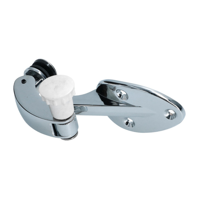 C24-113-847-080-C - 113847080C - BBT NICE QUALITY - CHROME POPOUT WINDOW LATCH WITH WHITE KNOB - RIGHT - BEETLE 65-77 - SOLD EACH