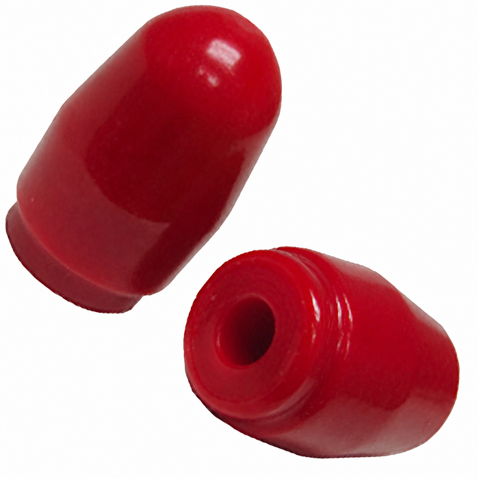 C13-16-5125 - RED URETHANE REAR SUSPENSION RUBBER BUMP STOPS/SNUBBERS - BEETLE 60-79/GHIA 60-74/TYPE-3 62-74 - SOLD PAIR