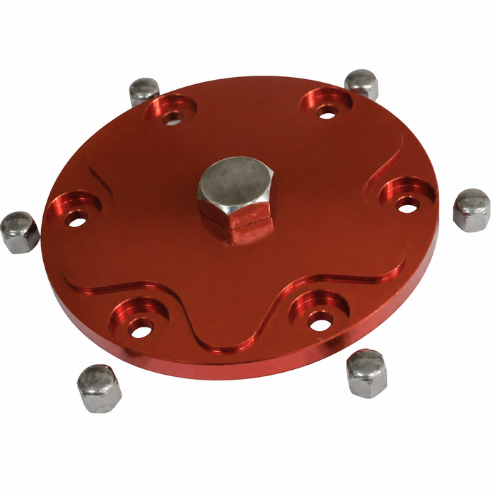 C13-18-1087 - EMPI - RED ANODIZED POLISHED CNC BILLET ALUMINUM OIL SUMP PLATE KIT - ALL 12-1600CC STYLE ENGINES - SOLD EACH