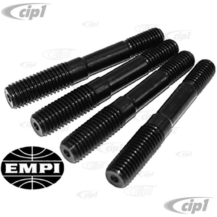 C13-21-2314 - EMPI BRAND -CHROMOLY ROCKER STUDS - STOCK LENGTH REPLACEMENT -SET OF 4 -15-1600cc BEETLE ENG.