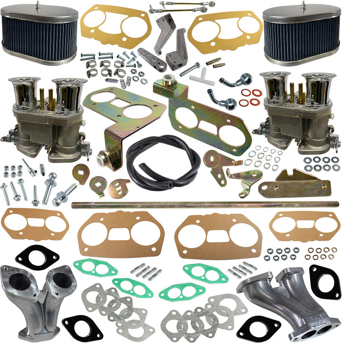 C13-44-1028 - CIP1 PREMIUM - 40MM DUAL DELLORTO REPLICA - ALL DUAL PORT BEETLE STYLE ENGINES WITH HEX BAR LINKAGE - SOLD COMPLETE KIT