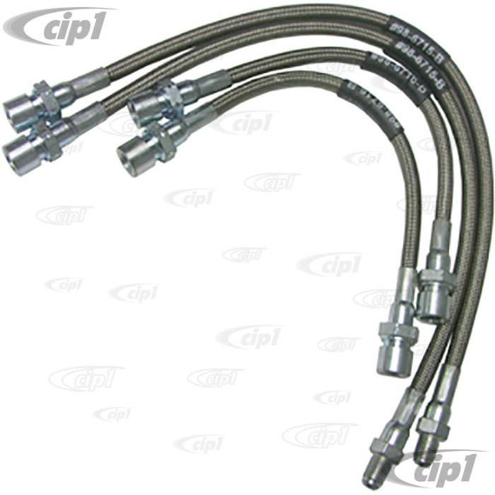 C13-5589 - EMPI - BRAIDED STAINLESS STEEL BRAKE HOSE KIT - MADE IN