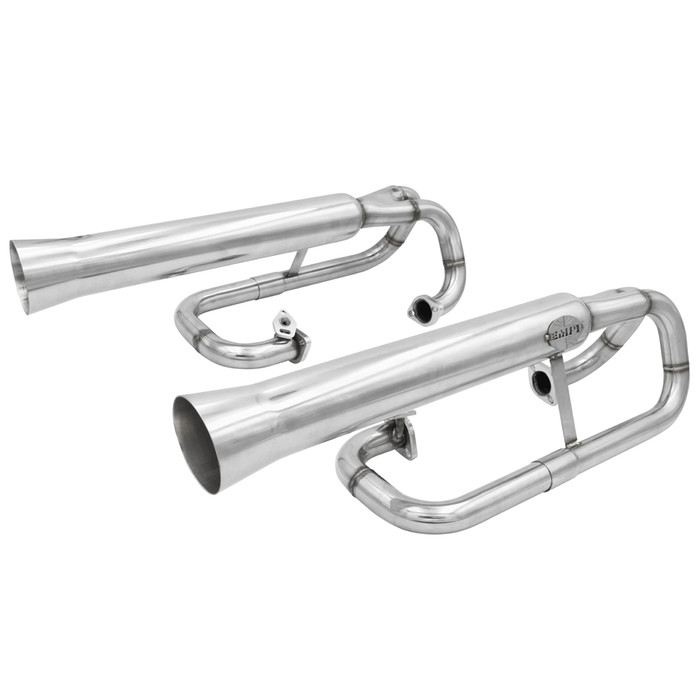 C13-56-3709 - EMPI - STAINLESS STEEL OFF-ROAD RACING DUAL EXHAUST SYSTEM - WITH INSERTS - 12-1600CC UPRIGHT & PANCAKE - SOLD SET