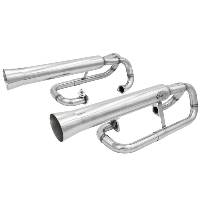 C13-56-3759 - EMPI - STAINLESS STEEL OFF-ROAD RACING DUAL EXHAUST SYSTEM - WITHOUT INSERTS - 12-1600CC UPRIGHT & PANCAKE - SOLD SET