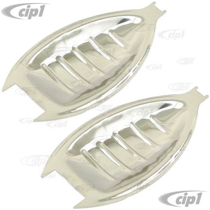 C13-6447 - EMPI - STAINLESS STEEL DOOR HANDLE GUARDS - BEETLE 60-67 - SOLD PAIR